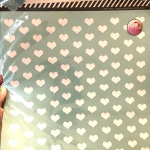 Heidi Swapp Stencil 12"X12" - Tiny Hearts